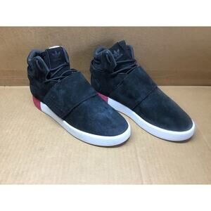 Adidas Tubular Invader Strap Sneakers  Black & Red  Men's 9.5